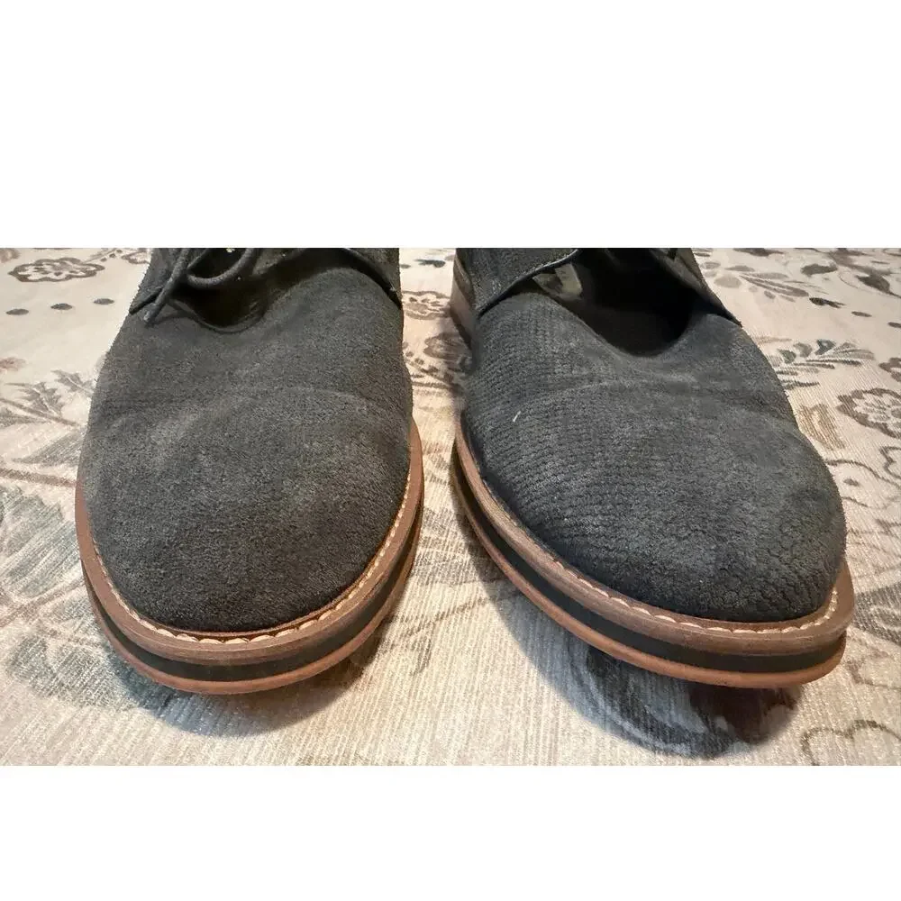 Mismatched Joseph Abboud Cannon Gray Suede Oxfords Men's Left 11 Right 10.5